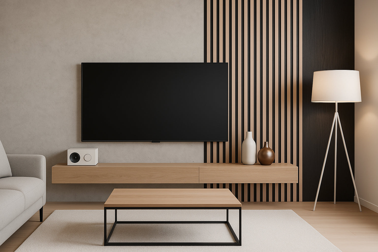 Riflaj Acustic Modern din Lemn – Linen Wood