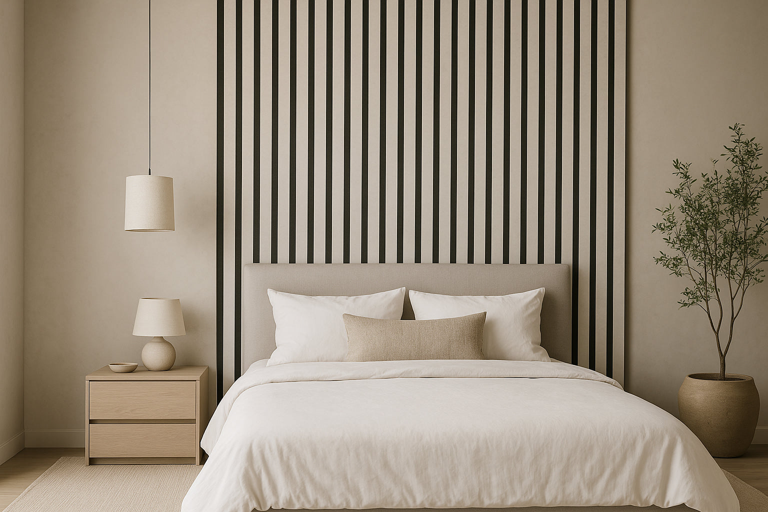 Riflaj Acustic Modern din Lemn – Stone Grey