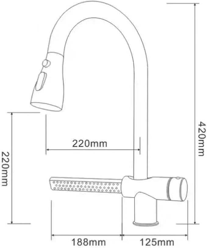 Baterie Bucătărie FlexiJet – Design Modern cu Duș Extractibil și Cascadă VST136