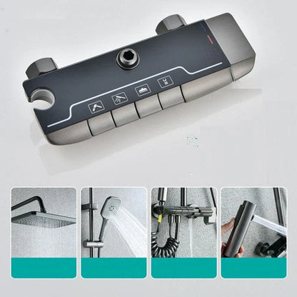 Set de Duș SmartFlow – Termostat, Afișaj Digital cu Dinamo și Funcții Personalizabile