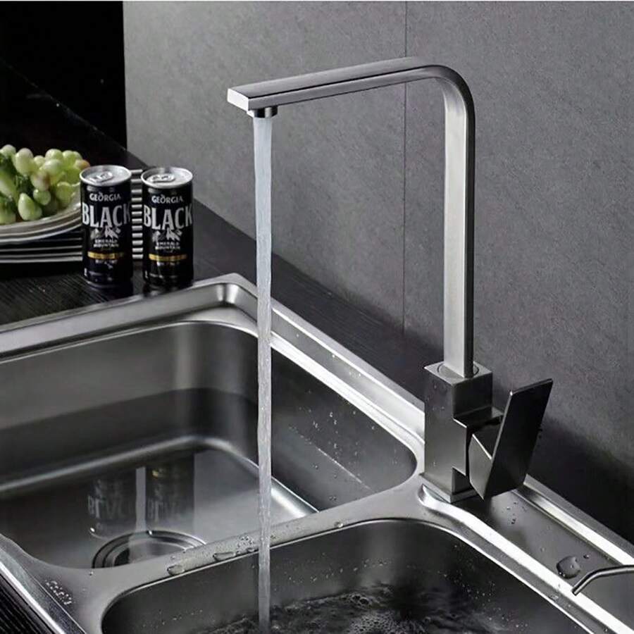 Baterie Chiuvetă Bucătărie Chrome, 34 cm, Apă Caldă și Rece,VST72