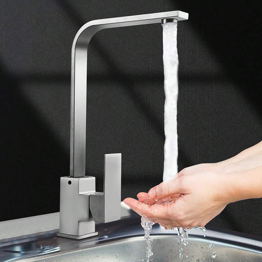 Baterie Chiuvetă Bucătărie Chrome, 34 cm, Apă Caldă și Rece,VST72