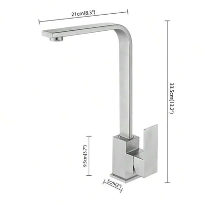 Baterie Chiuvetă Bucătărie Chrome, 34 cm, Apă Caldă și Rece,VST72