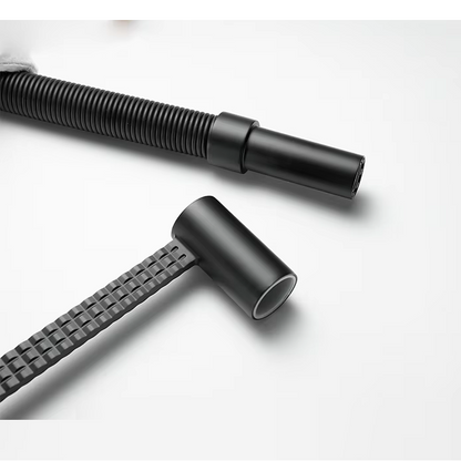 Baterie de bucătărie cu duș extractibil, pipă înaltă 49 cm, Negru, VST137