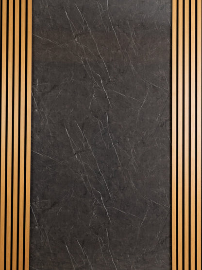 Placa PVC Marmura Mata gri inchis murmolux