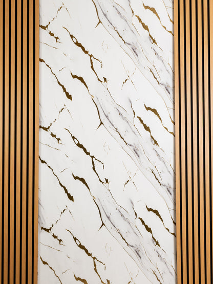 Placa PVC Marmura Alb Cu Auriu murmolux 20773