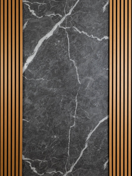 Placa PVC Mata Gri Cu Alb murmolux 5084