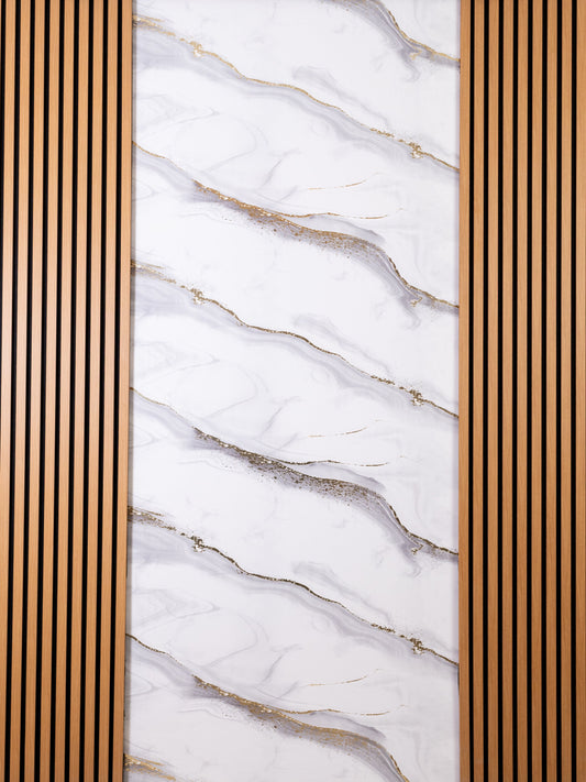 Placa PVC Marble Alb Cu Auriu murmolux 20776