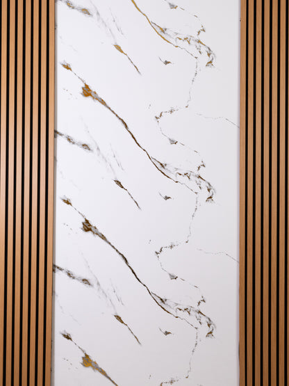 Placa PVC Marmura Alb Cu Auriu 20775