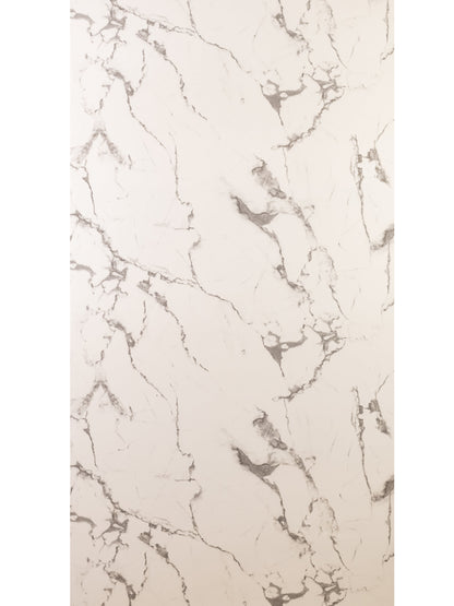 Placă Decorativă PVC – Crystal Concrete Shine, Marmură Albă cu Nuante Gri