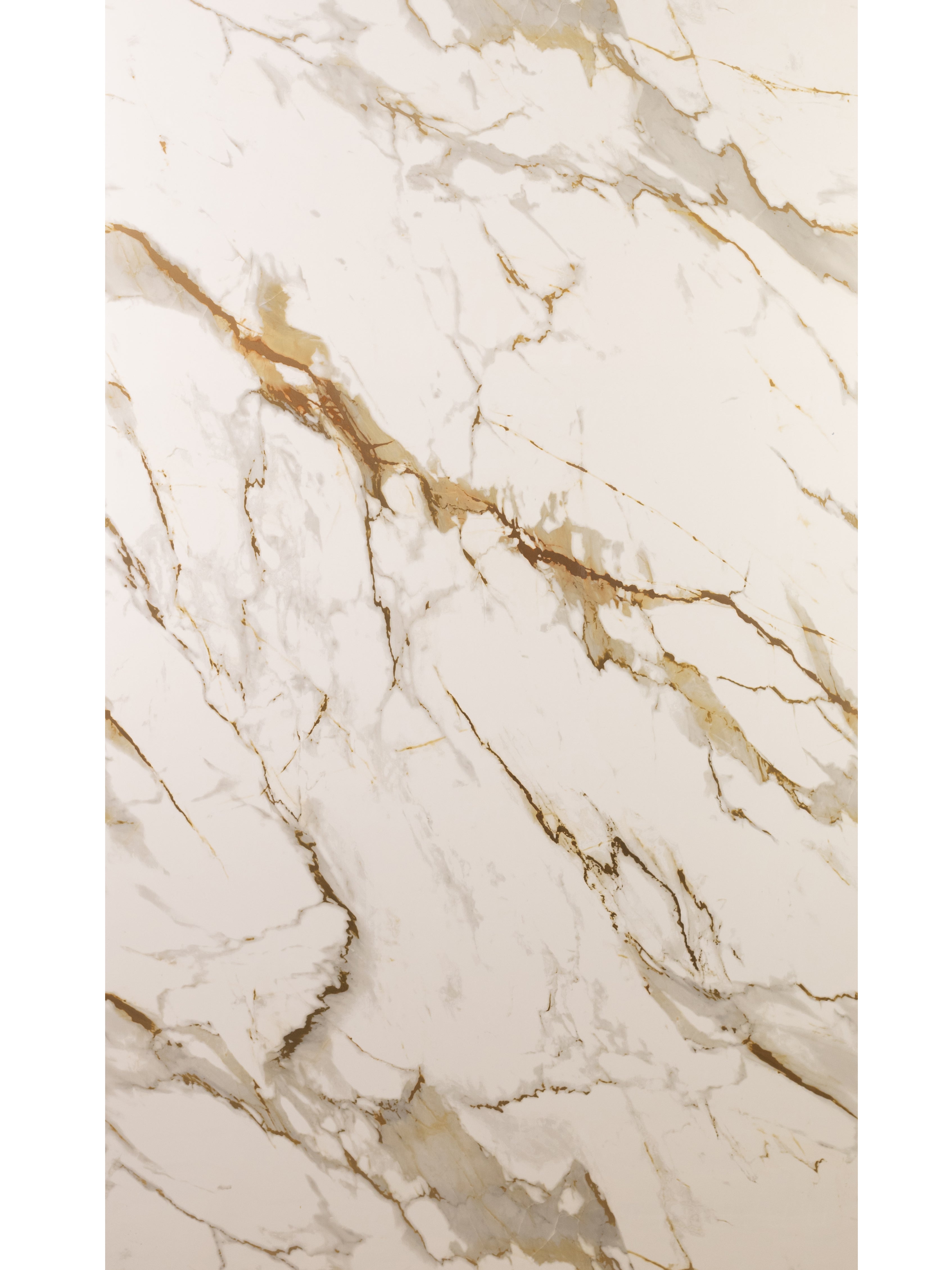 Placă Decorativă PVC – Crama Imperială Shine, Marmură Albă cu Tonuri Gri-Galben