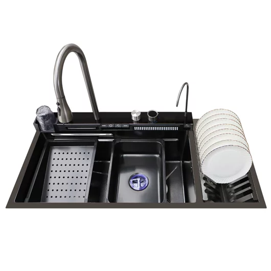Chiuvetă Multifuncțională cu Uscător Integrat, 80x45 cm, Oțel Inoxidabil Gri Antracit