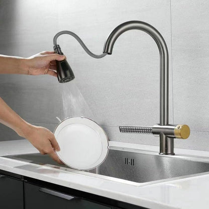 Baterie Bucătărie FlexiJet – Design Modern cu Duș Extractibil și Cascadă VST136
