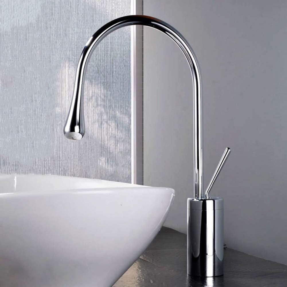 Baterie Lavoar Argintie, Montare pe Blat, Design Modern în Formă de Picătură, VST50