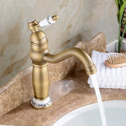 Baterie Lavoar Golden Copper – Bronz Antichizat, 2 Manete de Comandă, Design Clasic, VST32