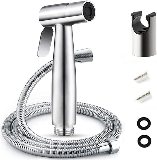 Duș Igienic Exterior din Metal – Set Complet, Finisaj Argintiu, Design Versatil, vst110