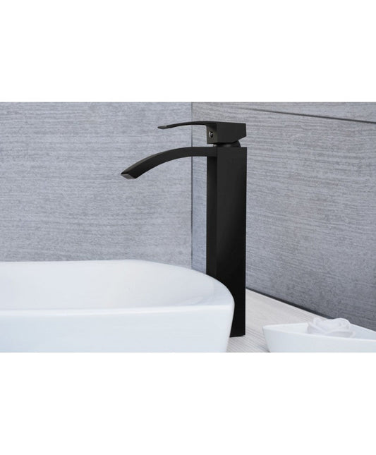 Baterie Lavoar Baie Lotus Black, Negru, Înălțime 30 cm, VST17