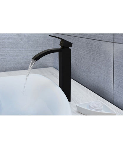 Baterie Lavoar Baie Lotus Black, Negru, Înălțime 30 cm, VST17