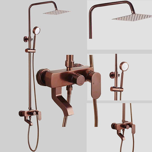 Set Duș Rose Gold – Design Simplu și Elegant pentru Baie Modernă, Vst103
