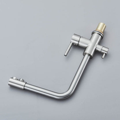Robinet  Bucătărie,  ARGINTIU Nichelat, inclus robinet pentru apa filtrata, VST63