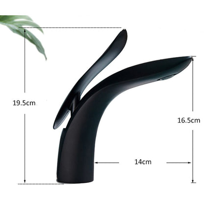 Baterie Baie Negru Mat pentru Lavoar, 20 cm, VST31