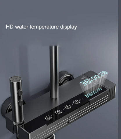 Coloană de Duș AquaLux – Control Termostatic & Afișaj Digital