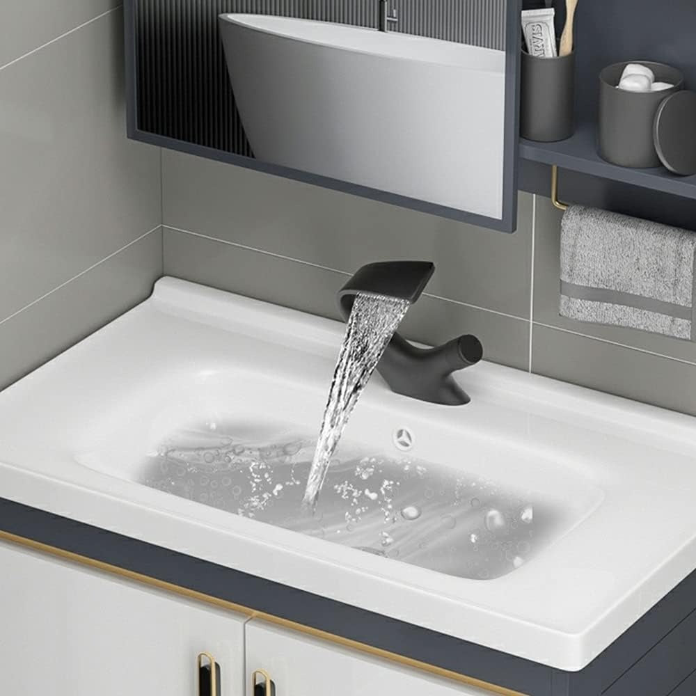 Baterie Lavoar Negru Mat – Design Modern, Cartuș Ceramic, VST25