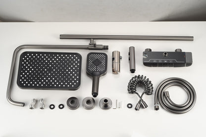 Set de Duș SmartFlow – Termostat, Afișaj Digital cu Dinamo și Funcții Personalizabile