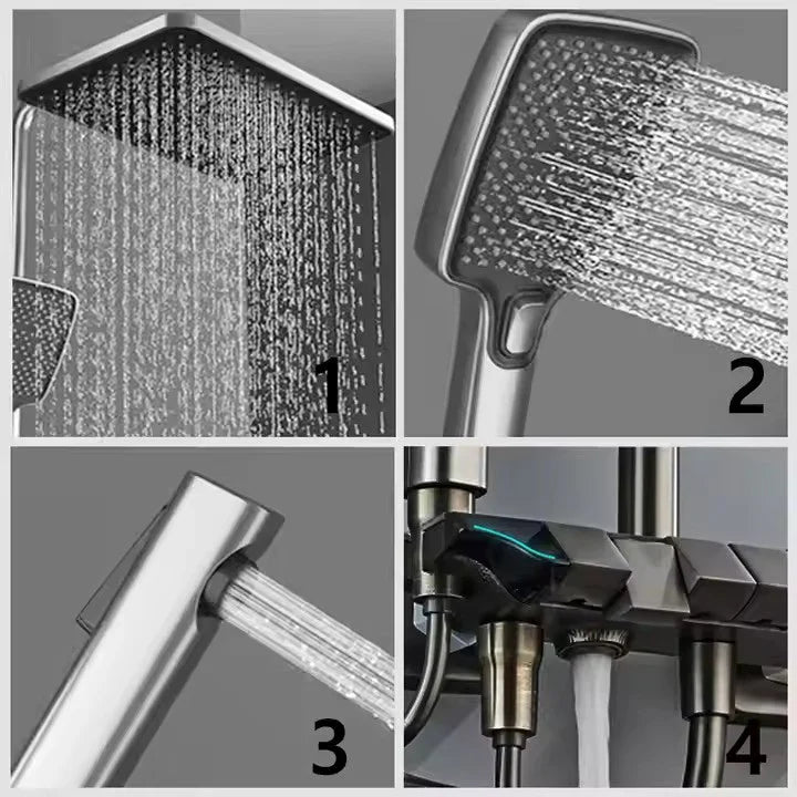 Coloană de Duș AirFlow Elite – LED Inteligent și Control Termostatic pentru O Experiență de Lux