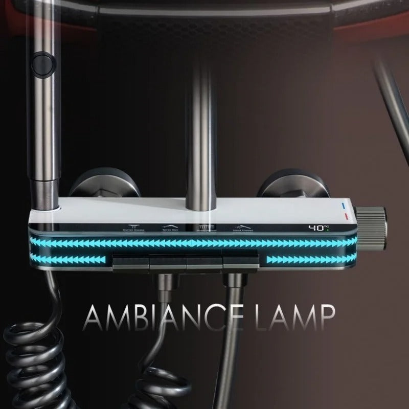 Coloană de Duș LuxTherm – Afișaj Digital & LED pentru O Experiență Premium