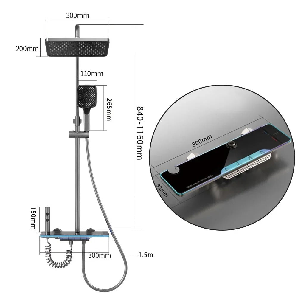 Set de Duș SmartLux - Termostat, 4 functii