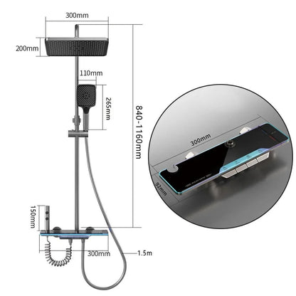 Set de Duș SmartLux - Termostat, 4 functii