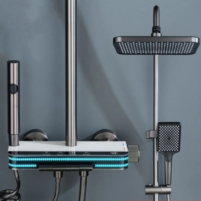 Coloană de Duș LuxTherm – Afișaj Digital & LED pentru O Experiență Premium