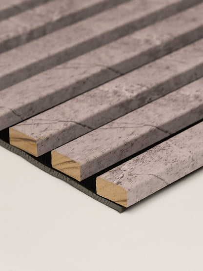 Riflaj Acustic Modern din Lemn –   fonoabsorbant GRI Clasic