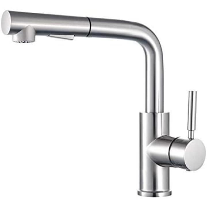 Baterie Bucătărie Extensibilă Rotativă 360° cu 2 Tipuri de Jet, Argintie – Design Modern și Practic, VST30