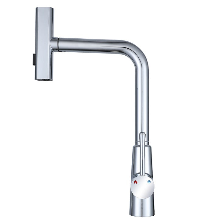 Baterie Chiuvetă Bucătărie Profesională , 3 Funcții, Argintiu , forma de ciocan VST62