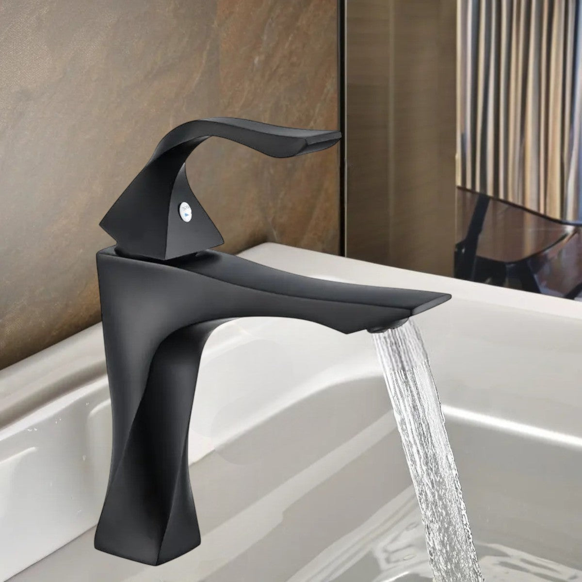 Baterie Lavoar Negru Mat - Design Modern și Elegant, VST1