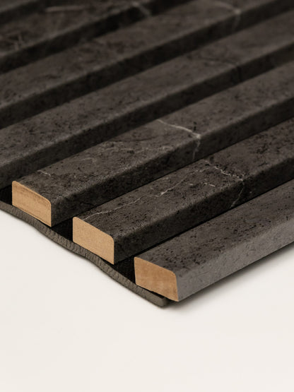 Riflaj Acustic Modern din Lemn –   fonoabsorbant GRI